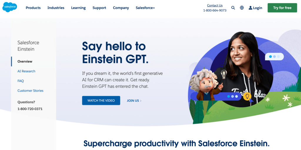 screenshot of salesforce einstein GPT AI tool